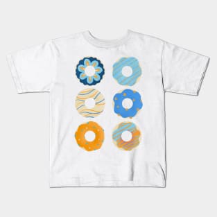 Orange and blue donuts Kids T-Shirt